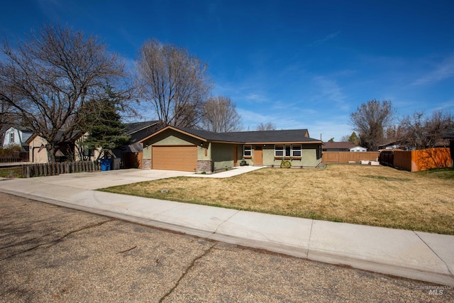 1214 E Pennsylvania Pl, Nampa, ID 83686 - ranch-style house featuring concrete driveway, an attached garage, and stucco siding