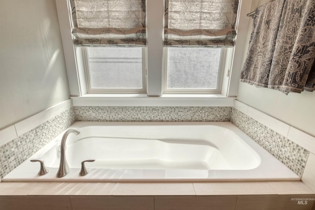 full bath with a bath