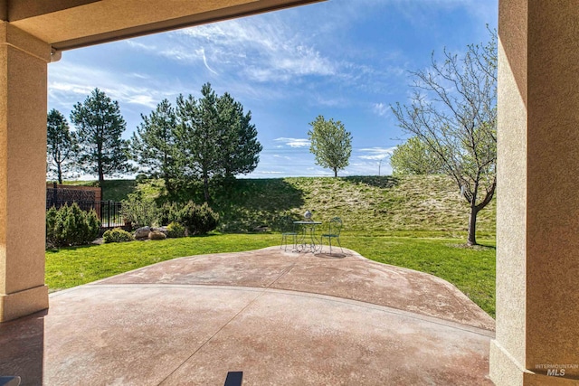 view of patio with fence