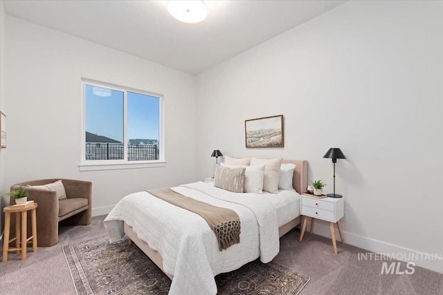 bedroom with carpet floors
