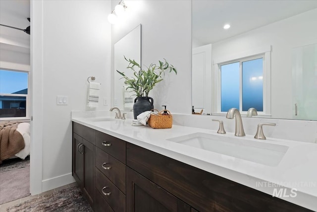 bathroom with vanity