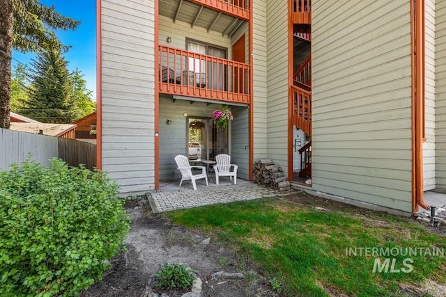 601 Hemlock St Unit 3, Mccall, ID 83638 - rear view of house featuring a balcony