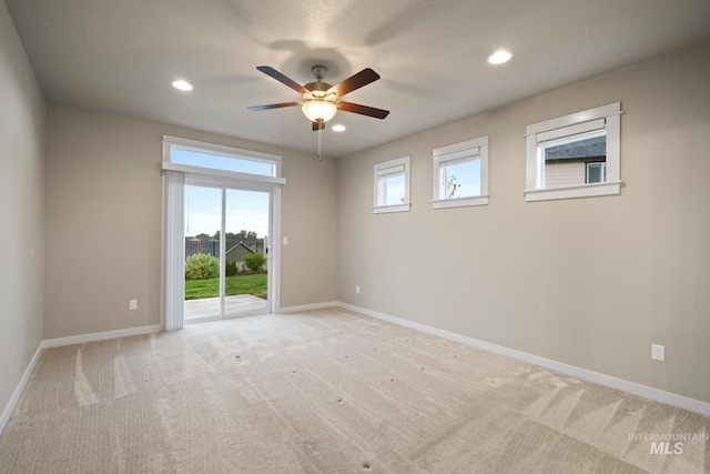 10449 W Thimbleberry Dr, Star, ID 83669 - spare room with a ceiling fan, light carpet, and recessed lighting