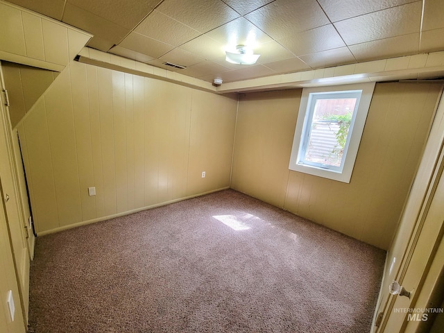 921 14th St, Lewiston, ID 83501 - basement with carpet floors and a drop ceiling