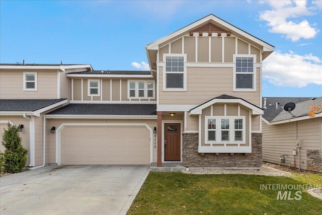 view of front of home featuring a garage