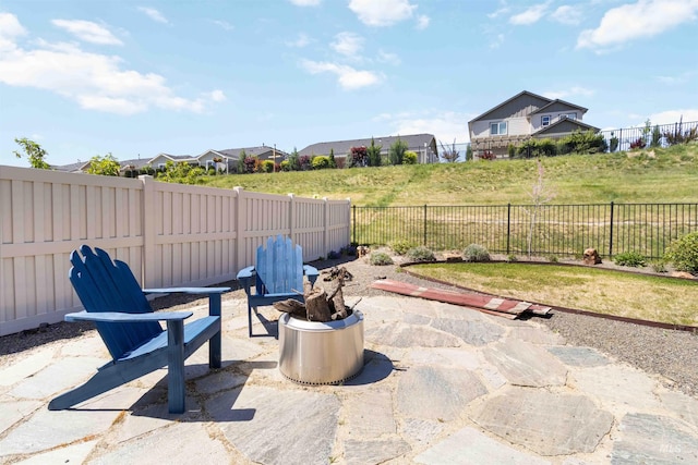 view of patio with a fenced backyard