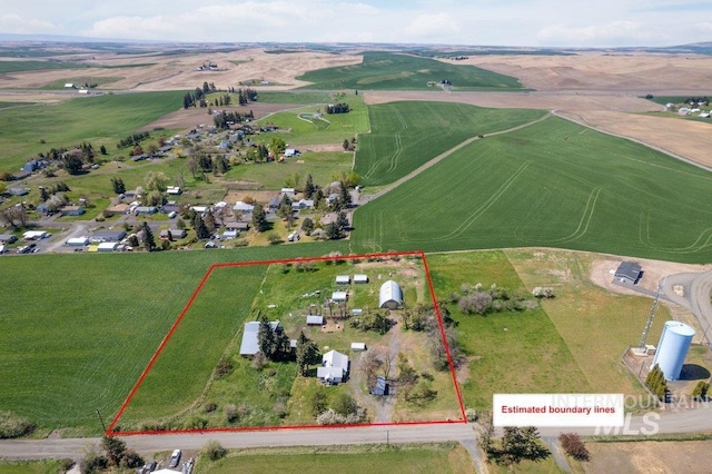 1045 N Beech Rd, Genesee, ID 83832 - birds eye view of property featuring a rural view