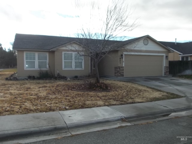 ranch-style house with a garage