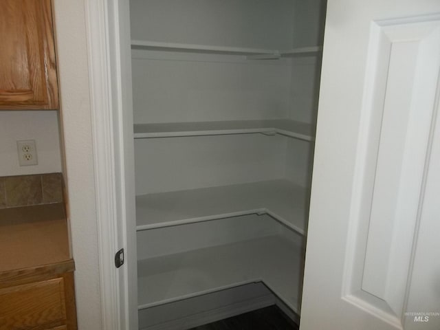 view of pantry