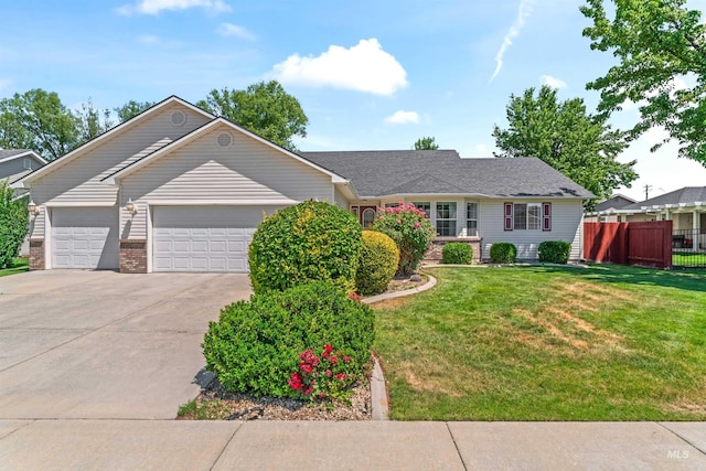 1728 S Labrador Pl, Meridian, ID 83642 - ranch-style house with a garage, driveway, and brick siding