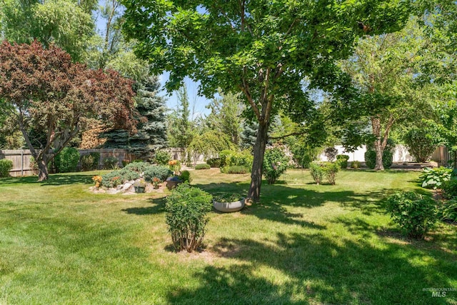 1728 S Labrador Pl, Meridian, ID 83642 - fenced backyard with a garden