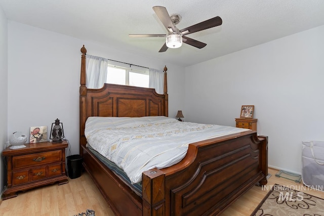 12456 S Lonnie Ln, Kuna, ID 83634 - bedroom with light wood-style flooring and ceiling fan