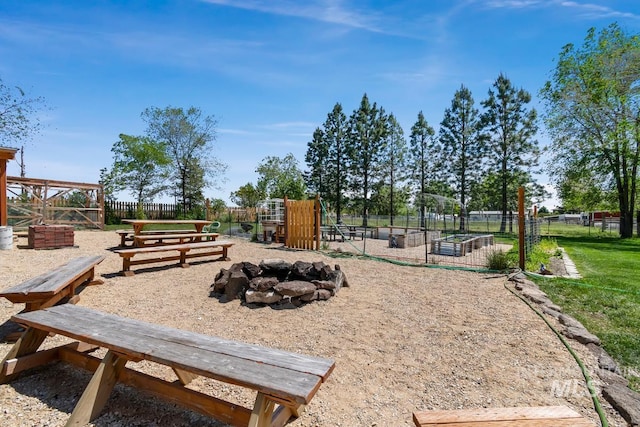 12456 S Lonnie Ln, Kuna, ID 83634 - view of community featuring an outdoor fire pit