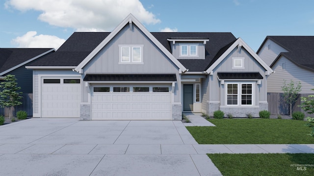 6723 S Utmost Way, Meridian, ID 83642 - view of front of house featuring board and batten siding, concrete driveway, a standing seam roof, and metal roof