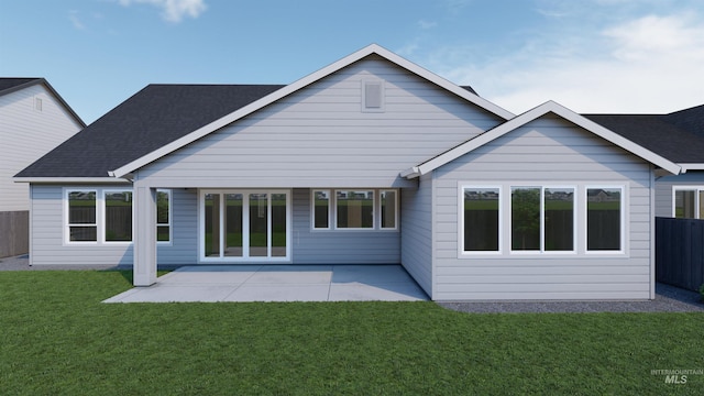 6723 S Utmost Way, Meridian, ID 83642 - rear view of property featuring a patio and roof with shingles