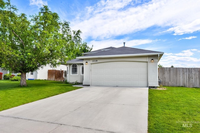 3719 E Sandyford Ave, Nampa, ID 83686 - ranch-style house with concrete driveway and an attached garage