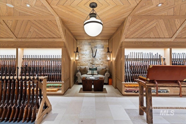 1122 W Two Rivers Ln, Eagle, ID 83616 - wine room with wooden ceiling