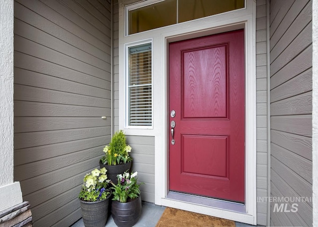 view of doorway to property