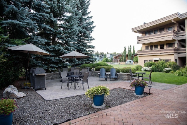 351 S 2nd Ave Unit 602, Ketchum, ID 83340 - view of patio featuring grilling area