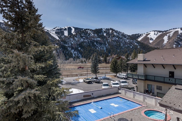 351 S 2nd Ave Unit 602, Ketchum, ID 83340 - community pool featuring a mountain view