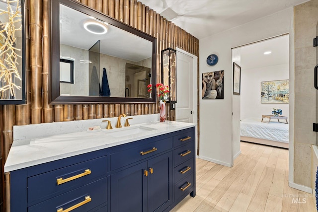 2402 Columbus, Boise, ID 83705 - ensuite bathroom with vanity and wood finished floors