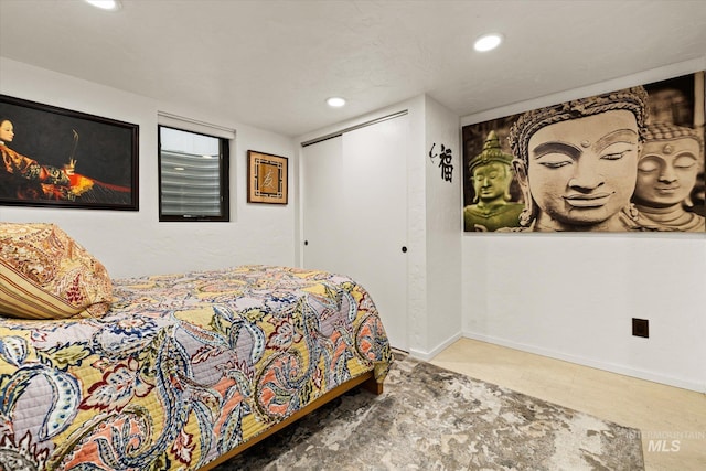 2402 Columbus, Boise, ID 83705 - bedroom featuring a closet, recessed lighting, and baseboards