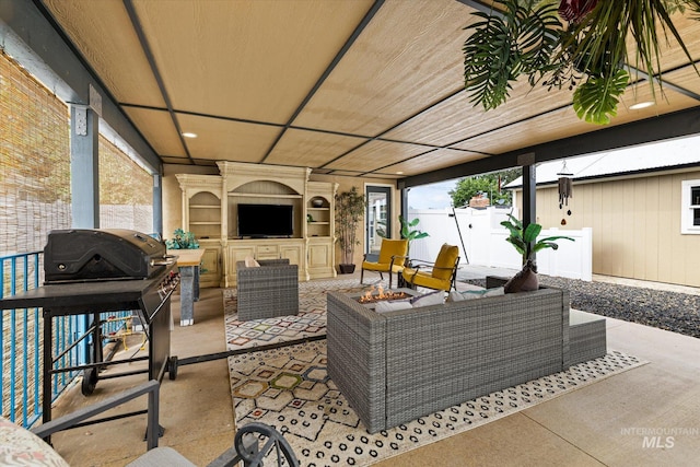 2402 Columbus, Boise, ID 83705 - view of patio with an outdoor living space and area for grilling