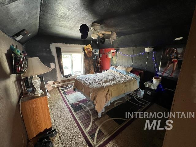 1495 W 7th, Weiser, ID 83672 - carpeted bedroom featuring lofted ceiling