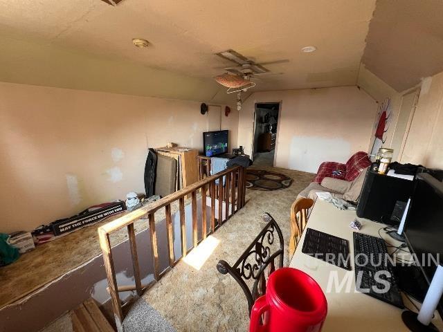 1495 W 7th, Weiser, ID 83672 - carpeted living room with a ceiling fan