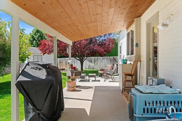 3012 Myrtlewood Way, Nampa, ID 83686 - fenced backyard featuring a patio and grilling area