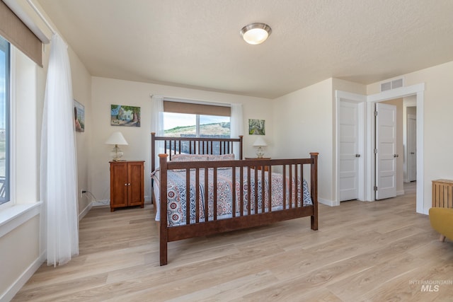 8142 US Highway 95, Marsing, ID 83639 - bedroom with light wood-style flooring, baseboards, and a textured ceiling