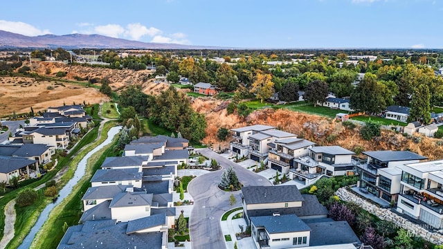 aerial view featuring a mountain view