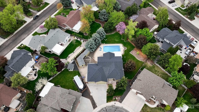 birds eye view of property featuring a residential view