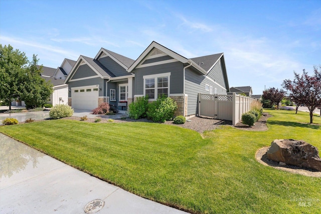 4337 W Ravenna St, Meridian, ID 83646 - craftsman-style house featuring stone siding, a garage, and driveway