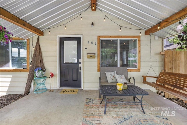 353 7th Ave E, Twin Falls, ID 83301 - doorway to property with a patio area and outdoor lounge area