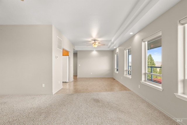 3017 Cypress St, Lewiston, ID 83501 - spare room with ceiling fan, light colored carpet, baseboards, and recessed lighting