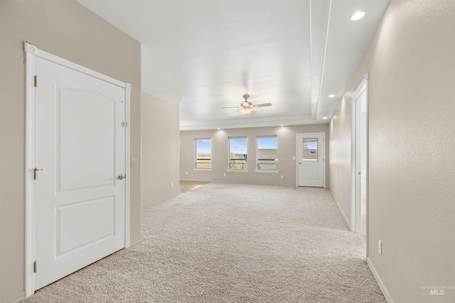 3017 Cypress St, Lewiston, ID 83501 - hallway with light colored carpet, baseboards, and recessed lighting