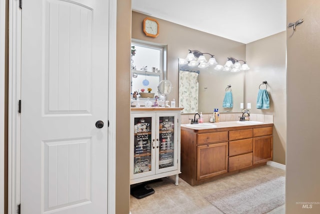 full bath with double vanity