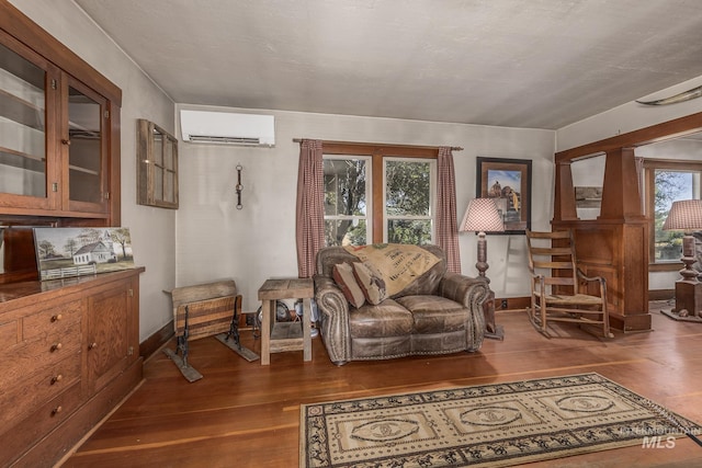 1507 Scheloske Rd, Weiser, ID 83672 - living room with an AC wall unit and wood-type flooring