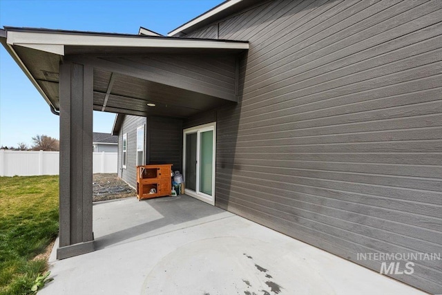 view of patio with fence