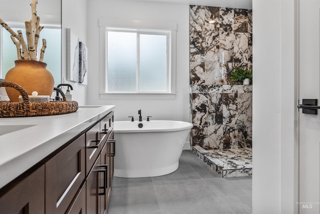 449 S Quincannon Ln, Star, ID 83669 - bathroom with vanity, tile patterned floors, and plus walk in shower