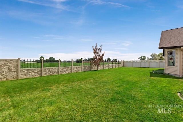 view of yard featuring a rural view