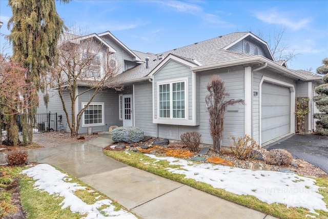 front of property featuring a garage