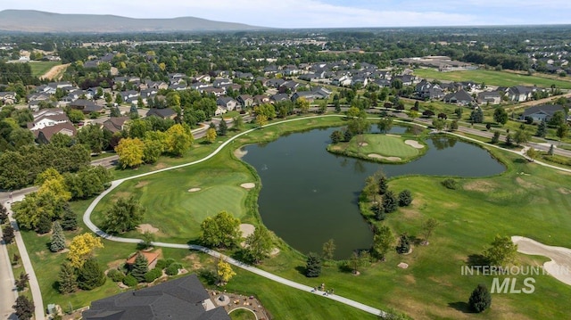 1305 N Big Star Pl, Eagle, ID 83616 - aerial overview of property's location featuring nearby suburban area and a water and mountain view