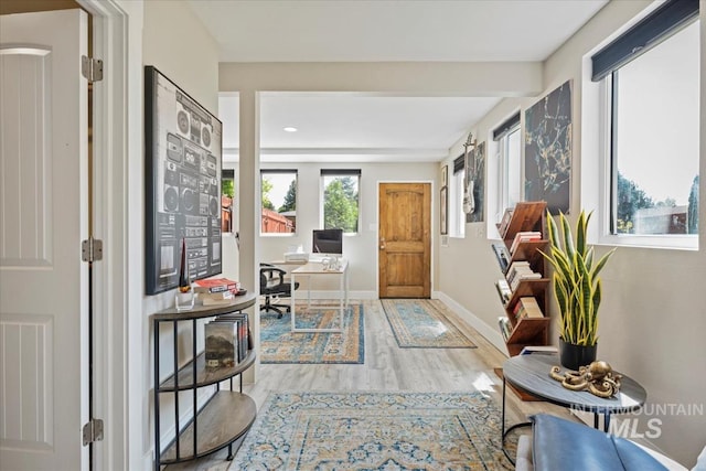 632 N Edgewood Ln, Eagle, ID 83616 - foyer entrance with wood finished floors and recessed lighting