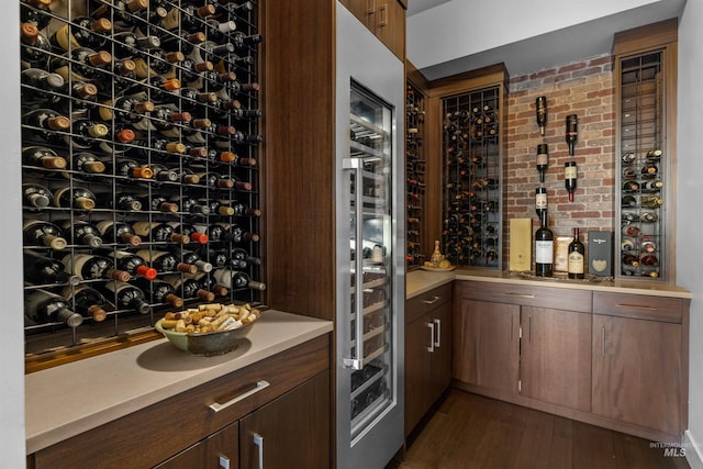 510 W Paso Fino Dr, Boise, ID 83702 - wine area with dark wood-type flooring