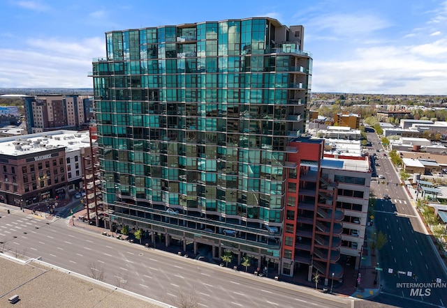 view of building exterior with a view of city