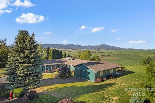 property view of mountains with a rural view