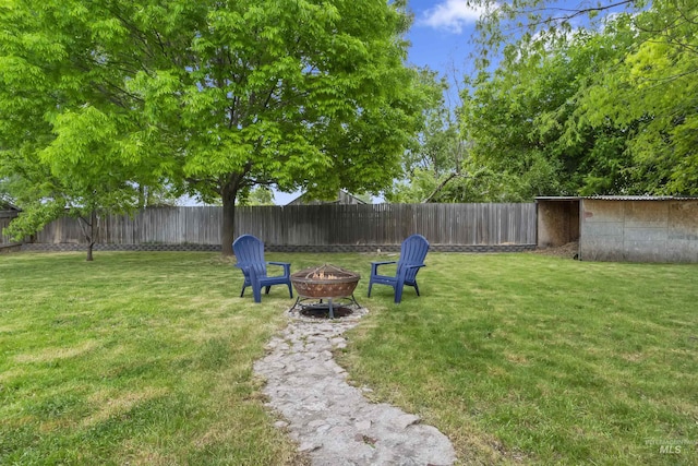 5609 Landsdown Ave, Caldwell, ID 83607 - view of yard with a fire pit