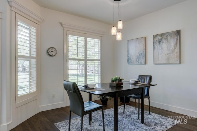 2581 N Tricia Way, Meridian, ID 83646 - dining space with dark wood finished floors and baseboards